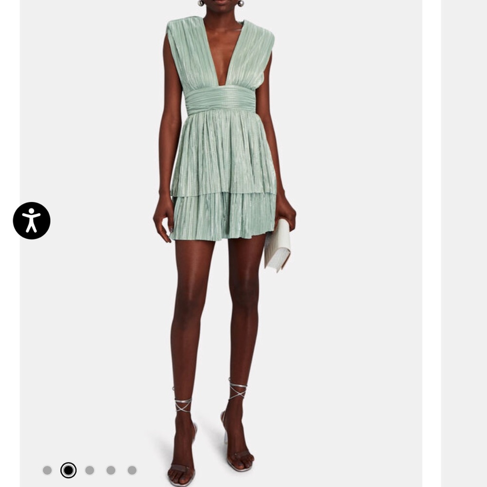 Sabina Musáyev "Aviana" plissé cocktail dress
